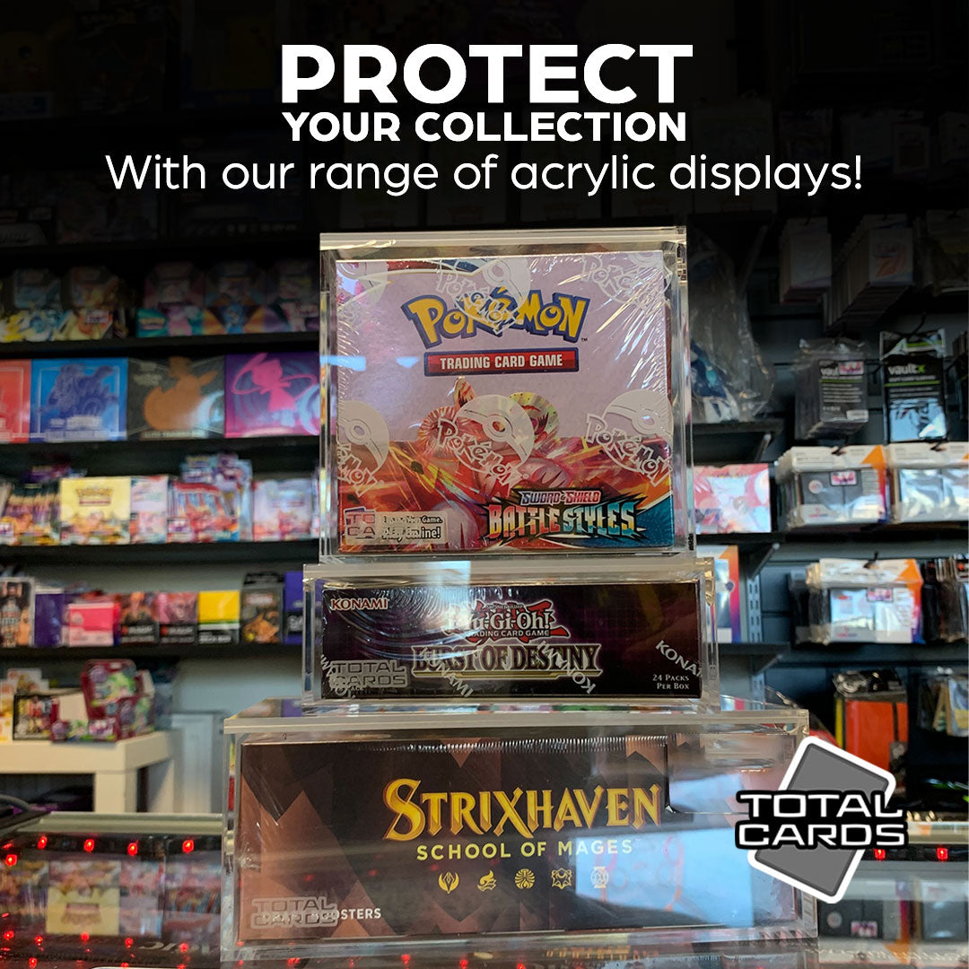 Protect your sealed collection with Total Cards display boxes!