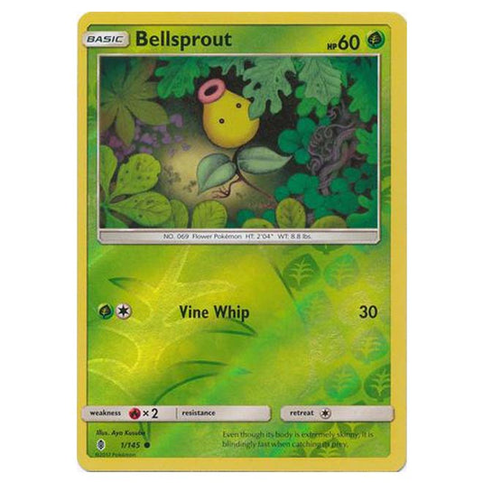 Pokemon - Sun & Moon - Guardians Rising - (Reverse Holo) - Bellsprout - 1/145