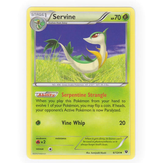 Pokemon - XY - Fates Collide - Servine - 6/124