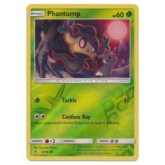 Pokemon - Sun & Moon - Guardians Rising - (Reverse Holo) - Phantump - 6/145
