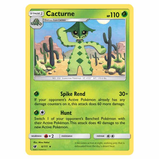 Pokemon - Sun & Moon - Crimson Invasion - Cacturne - 6/111