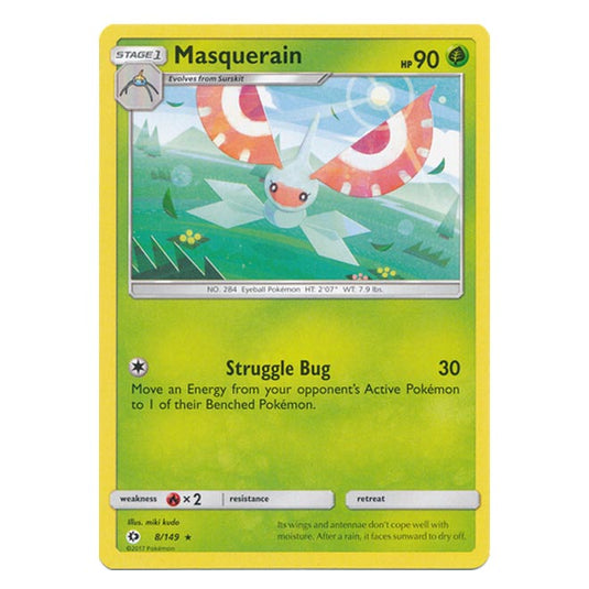 Pokemon - Sun & Moon - Base Set - Masquerain - 8/149