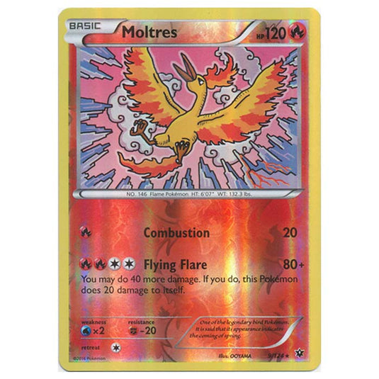 Pokemon - XY - Fates Collide (Reverse Holo) - Moltres - 9/124