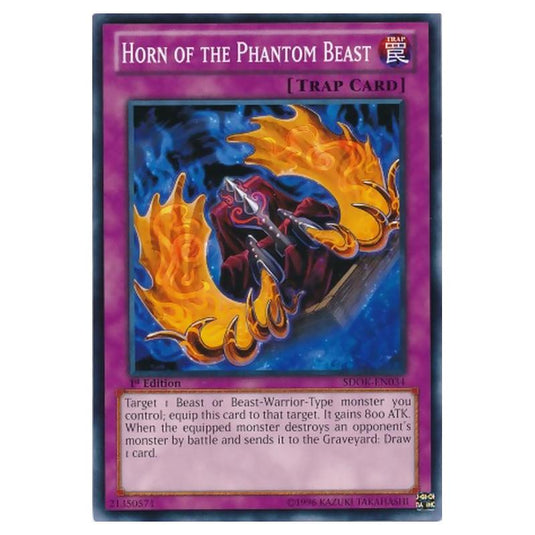 Yu-Gi-Oh! - Onslaught of the Fire Kings Structure Deck - Horn of the Phantom Beast (Common) SDOK-EN034