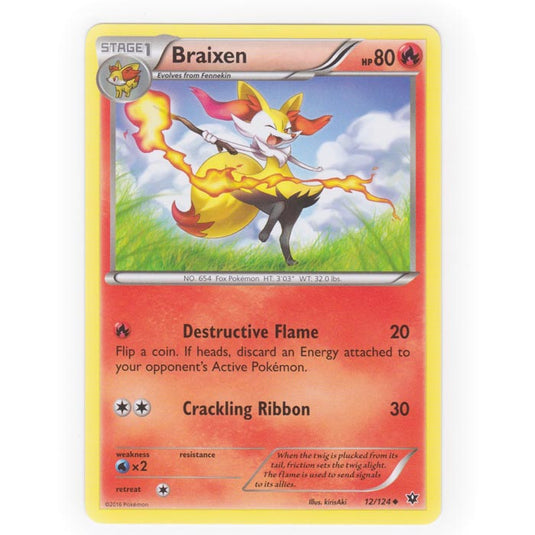 Pokemon - XY - Fates Collide - Braixen - 12/124