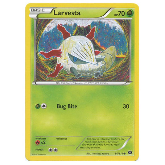 Pokemon - XY - Steam Siege - Larvesta - 14/114