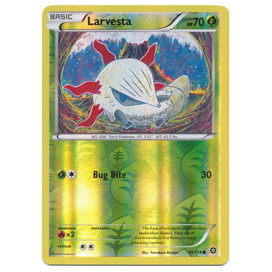 Pokemon - XY - Steam Siege - (Reverse Holo) Larvesta - 14/114