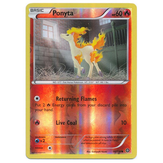 Pokemon - XY - Steam Siege - (Reverse Holo) Ponyta - 16/114