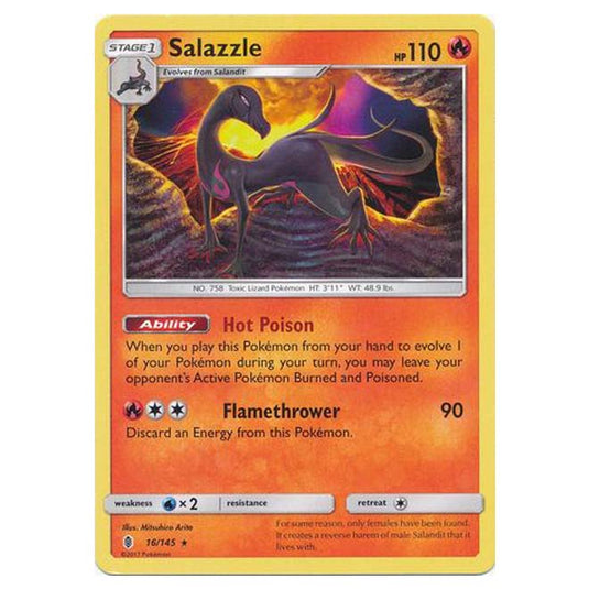 Pokemon - Sun & Moon - Guardians Rising - Salazzle - 16/145