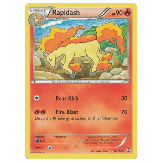 Pokemon - XY - Steam Siege - Rapidash - 17/114