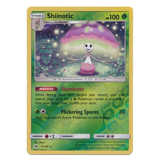 Pokemon - Sun & Moon - Base Set - (Reverse Holo) - Shiinotic - 17/149