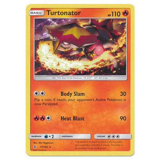 Pokemon - Sun & Moon - Guardians Rising - Turtonator - 17/145