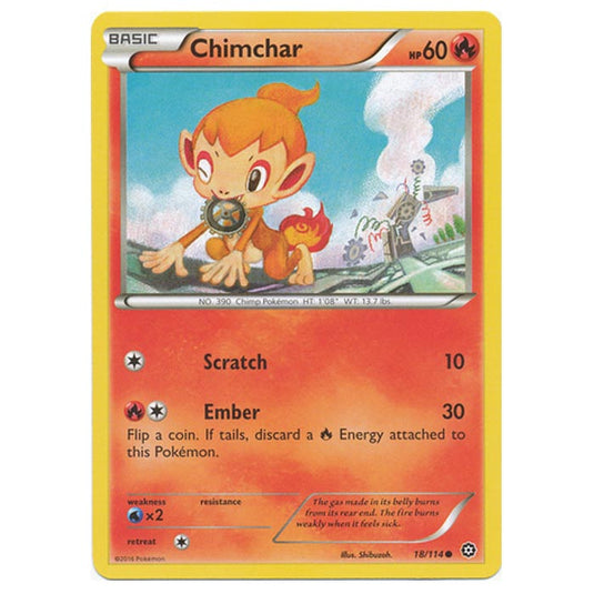 Pokemon - XY - Steam Siege - Chimchar - 18/114