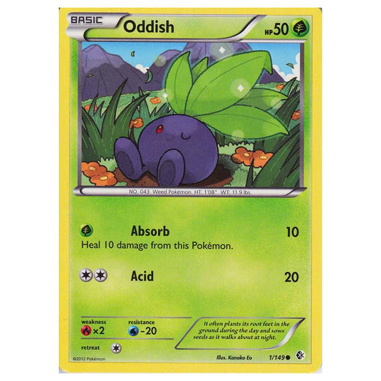 Pokemon - Black & White - Boundaries Crossed - Oddish 1/149