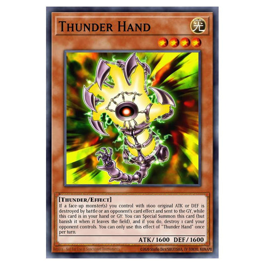 Yu-Gi-Oh! - Structure Deck - Beware of Traptrix - Thunder Hand (Common) SDBT-EN022