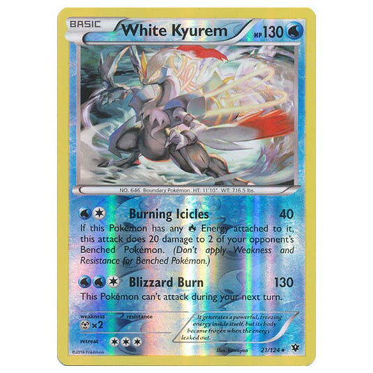 Pokemon - XY - Fates Collide (Reverse Holo) - White Kyurem - 21/124