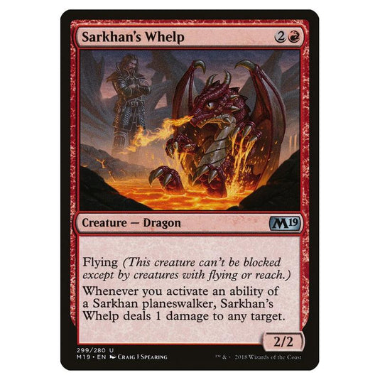 Magic the Gathering - Core Set 2019 - Sarkhan\\'s Whelp - 299/280