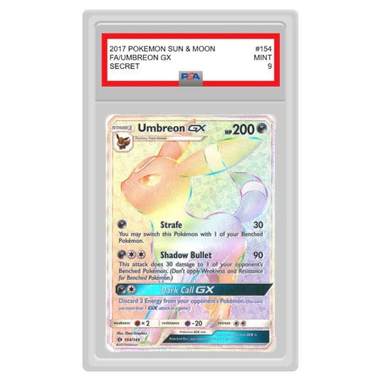 Pokemon - Sun & Moon - Base Set - Umbreon-GX (Hyper Rare) - 154/149 (Graded Card)