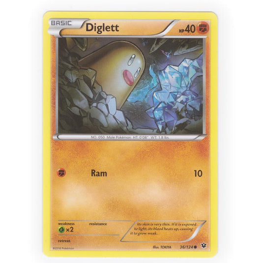 Pokemon - XY - Fates Collide - Diglett - 36/124