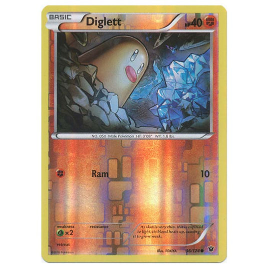 Pokemon - XY - Fates Collide (Reverse Holo) - Diglett - 36/124