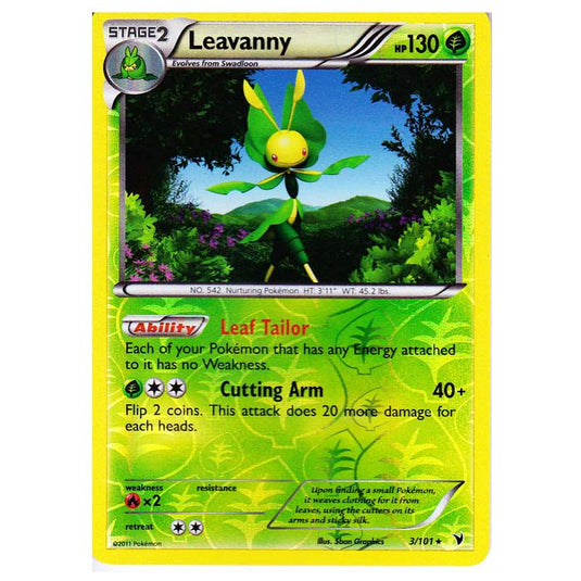 Pokemon - Black & White - Noble Victories - (Reverse Holo) - Leavanny 3/101