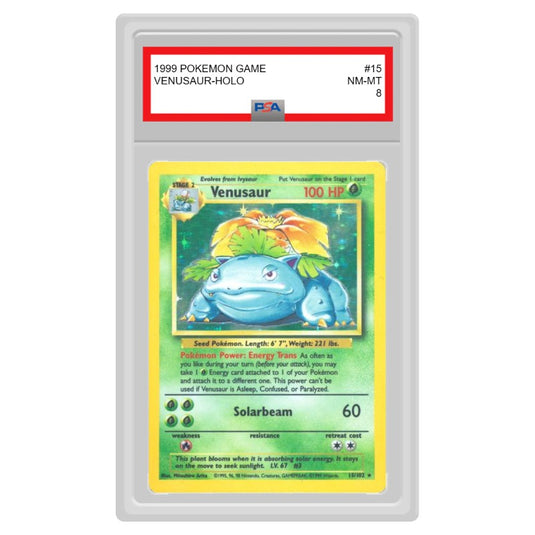 Pokemon - Base Set - Venusaur - 15/102 (Graded Card)