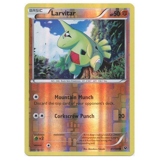 Pokemon - XY - Fates Collide (Reverse Holo) - Larvitar - 41/124