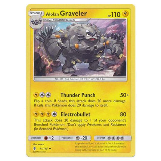 Pokemon - Sun & Moon - Guardians Rising - Alolan Graveler - 41/145