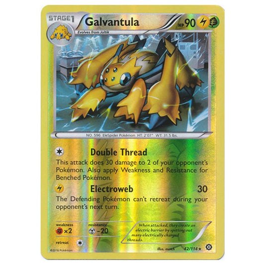 Pokemon - XY - Steam Siege - (Reverse Holo) Galvantula - 42/114