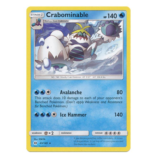 Pokemon - Sun & Moon - Base Set - Crabominable - 43/149