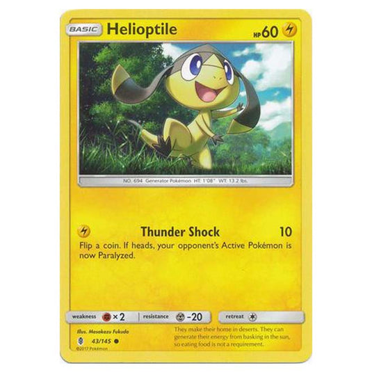 Pokemon - Sun & Moon - Guardians Rising - Helioptile - 43/145