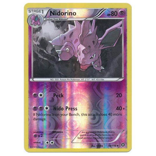 Pokemon - XY - Steam Siege - (Reverse Holo) Nidorino - 44/114