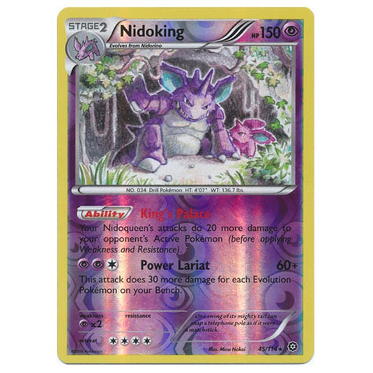 Pokemon - XY - Steam Siege - (Reverse Holo) Nidoking - 45/114