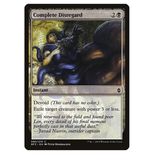 Magic The Gathering - Battle For Zendikar - Complete Disregard - 90/274 (Foil)