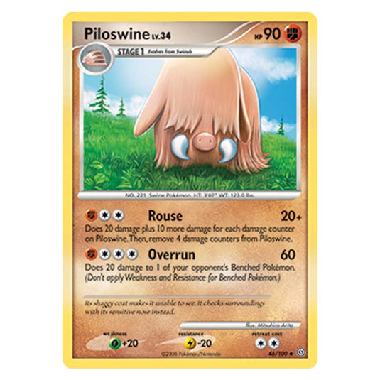 Pokemon - Diamond And Pearl Stormfront - Piloswine - 46/100