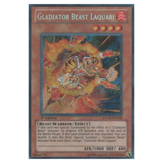 Yu-Gi-Oh! - Legendary Collection 2 - The Duel Academy Years Mega Pack - Gladiator Beast Laquari (Secret Rare) LCGX-EN238