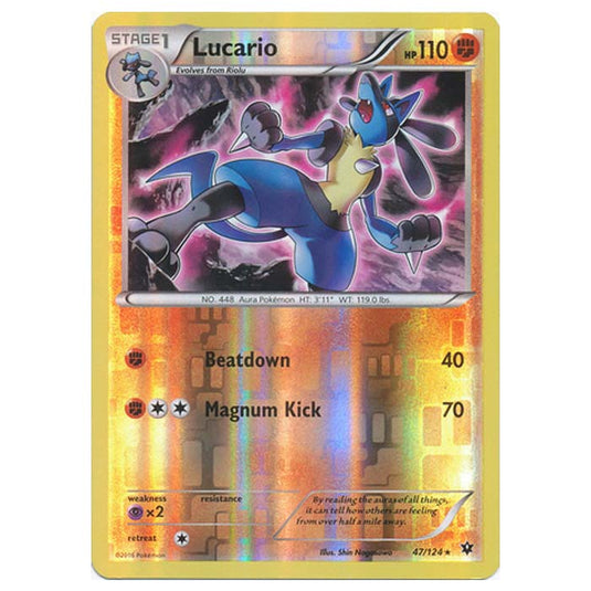 Pokemon - XY - Fates Collide (Reverse Holo) - Lucario - 47/124