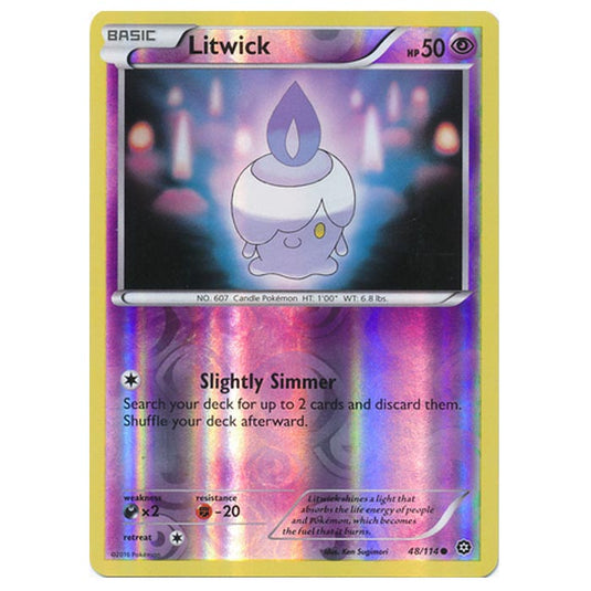 Pokemon - XY - Steam Siege - (Reverse Holo) Litwick - 48/114