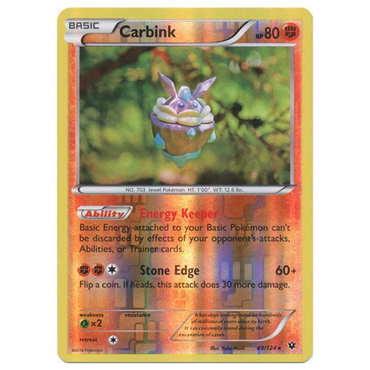 Pokemon - XY - Fates Collide (Reverse Holo) - Carbink - 49/124