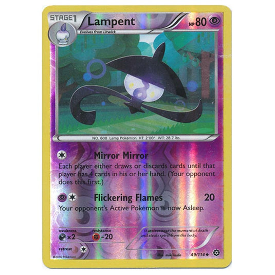 Pokemon - XY - Steam Siege - (Reverse Holo) Lampent - 49/114