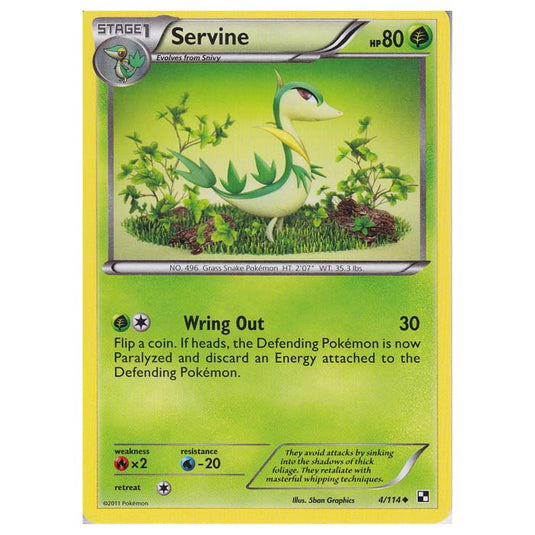 Pokemon - Black & White - Servine 4/114