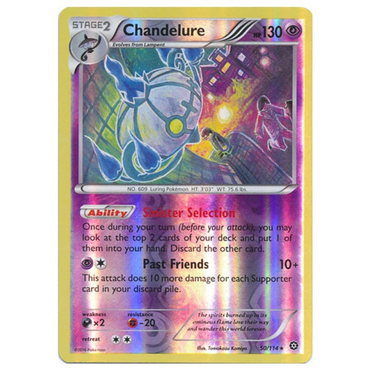 Pokemon - XY - Steam Siege - (Reverse Holo) Chandelure - 50/114