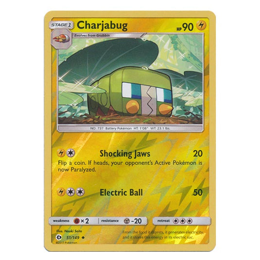 Pokemon - Sun & Moon - Base Set - (Reverse Holo) - Charjabug - 51/149