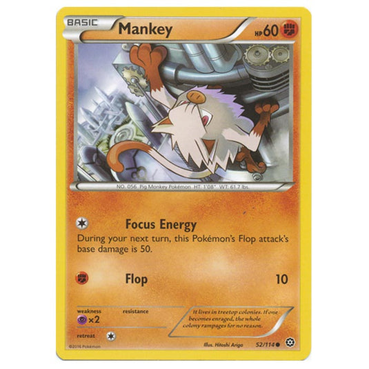 Pokemon - XY - Steam Siege - Mankey - 52/114