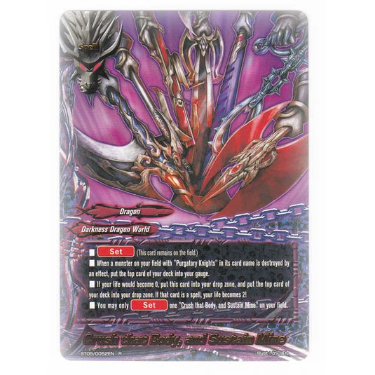 Future Card Buddyfight - Break To The Future - Crush that Body and Sustain Mine - 52/135