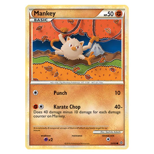Pokemon - HGSS - Unleashed - Mankey 53/95