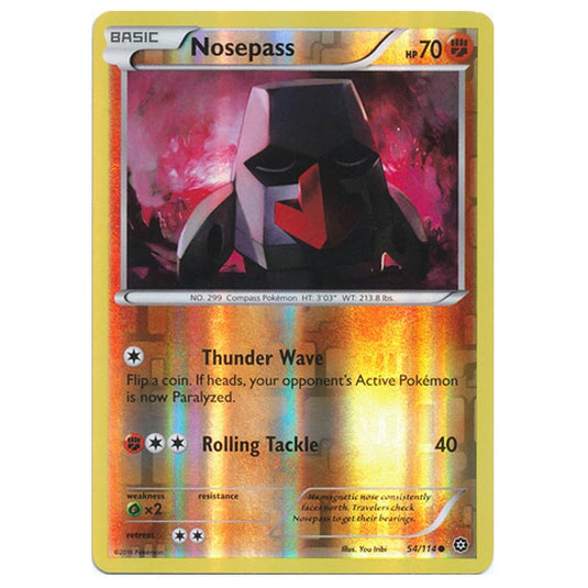 Pokemon - XY - Steam Siege - (Reverse Holo) Nosepass - 54/114