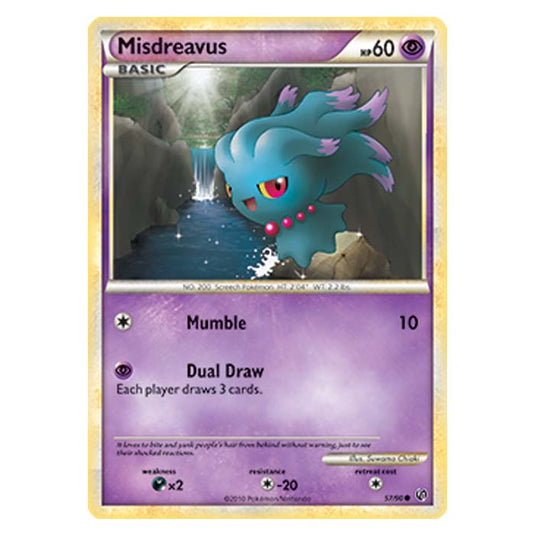 Pokemon - HGSS Undaunted - Misdreavus - 57/90