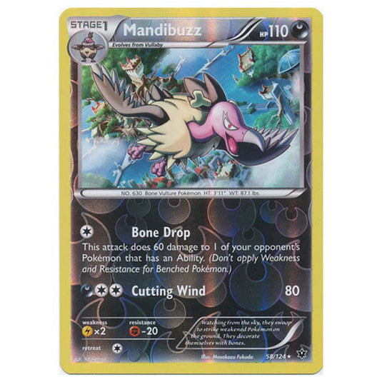 Pokemon - XY - Fates Collide (Reverse Holo) - Mandibuzz - 58/124