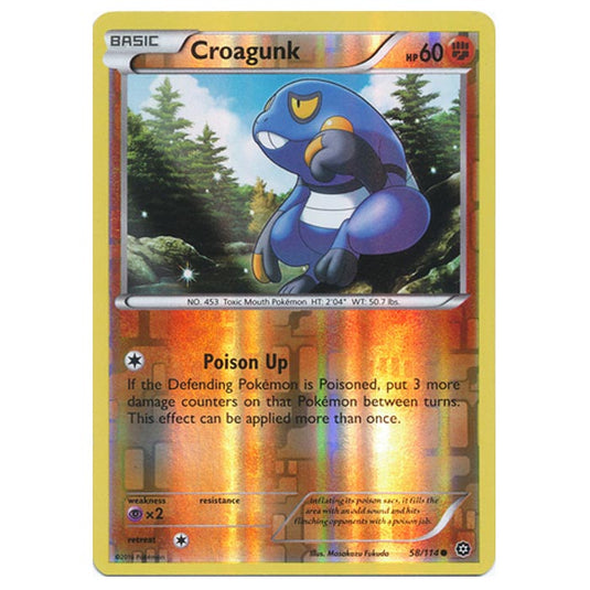 Pokemon - XY - Steam Siege - (Reverse Holo) Croagunk - 58/114